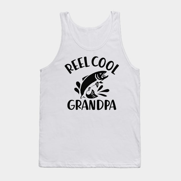 Fishing Grandpa - Reel cool grandpa Tank Top by KC Happy Shop